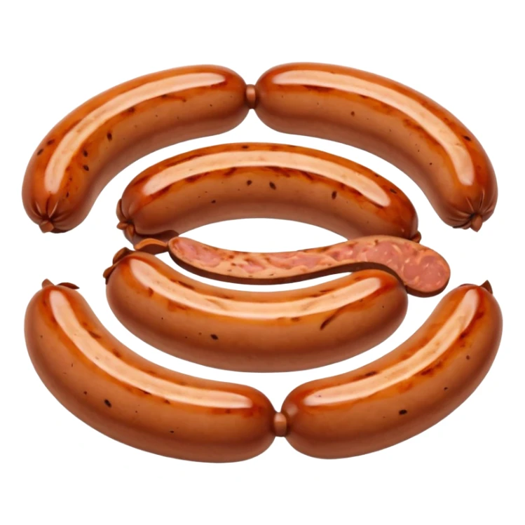 sausages cutted in litte slices sticker