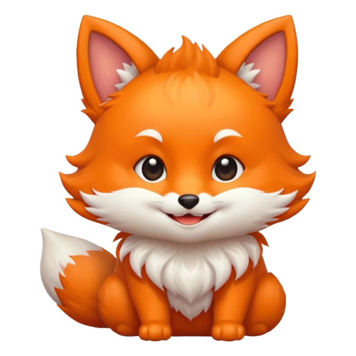 Cute inari baby kitsune god sticker