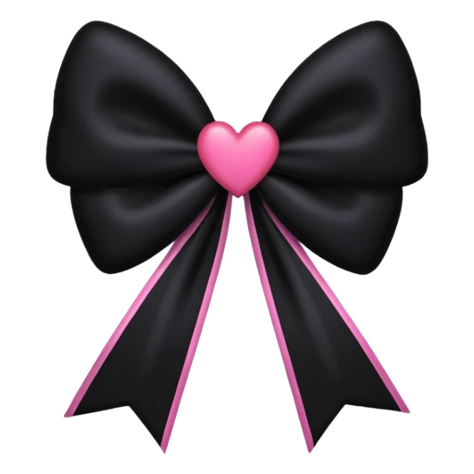 BLACKPINK-inspired gothic bow ,  hearts, black and pink, cute,  sticker