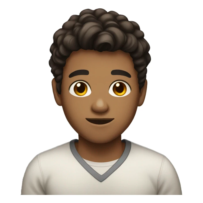 23 year old boy with dark hair and light -brown skin  sticker