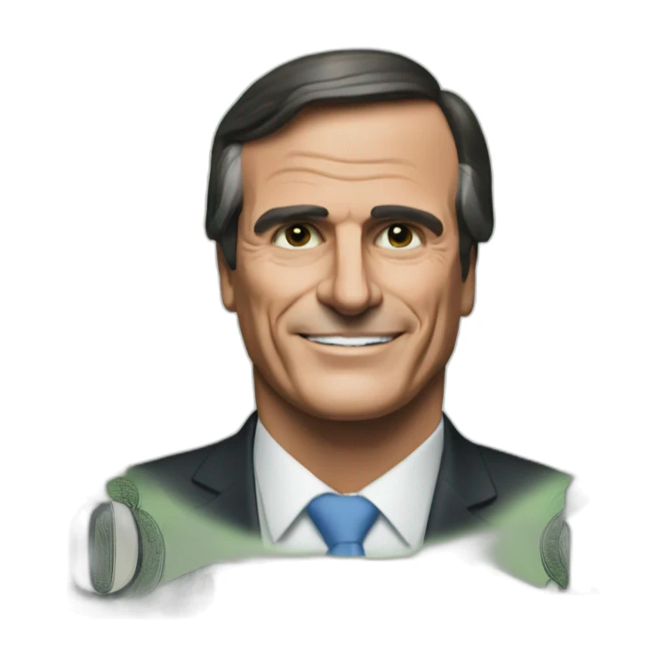 bolsonaro's one dollar paper money sticker