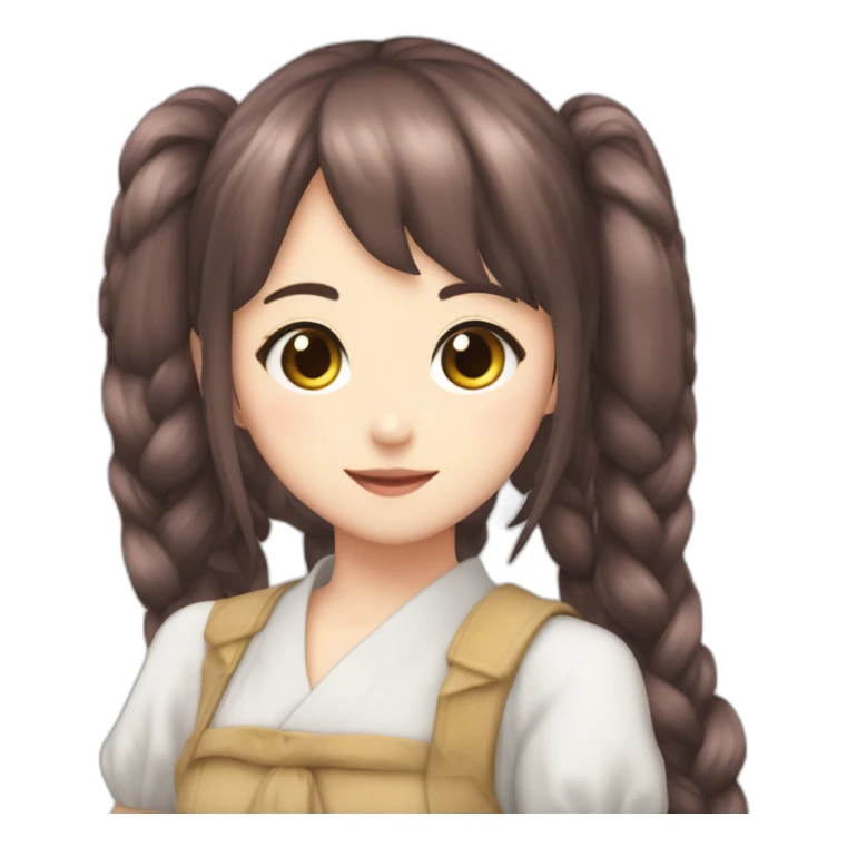 Yua mikami twin tails close up sticker