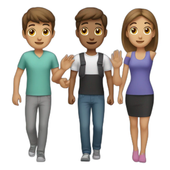 2 personas dandose un apreton de manos  sticker