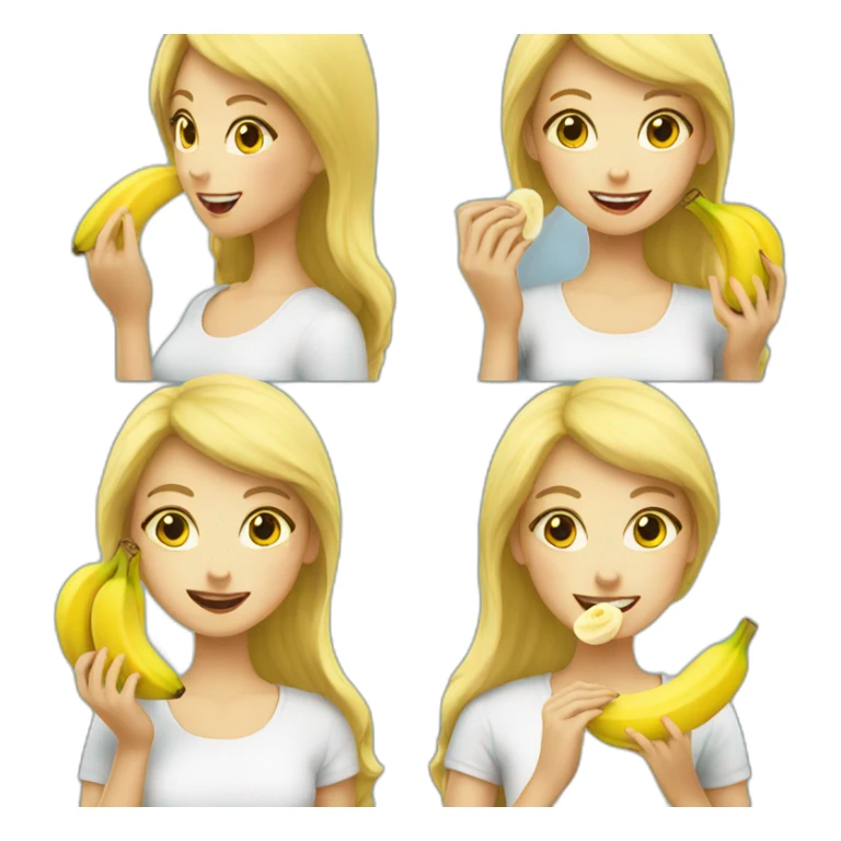 Blonde eating banana sticker