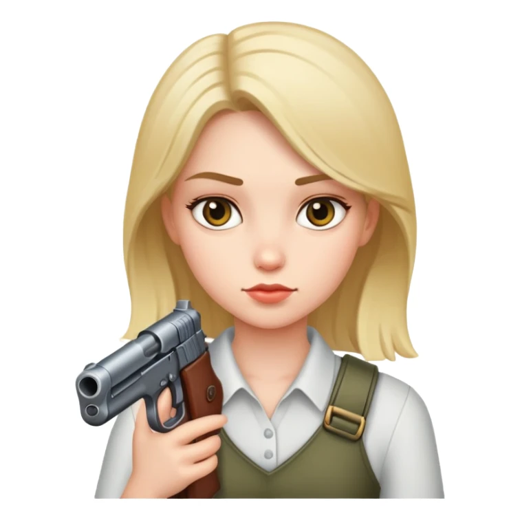 girl with a gun sticker