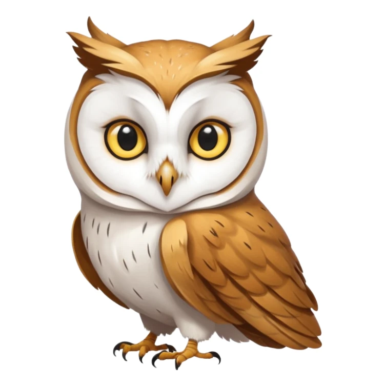 Barn owl body with cat head (meowl) sticker