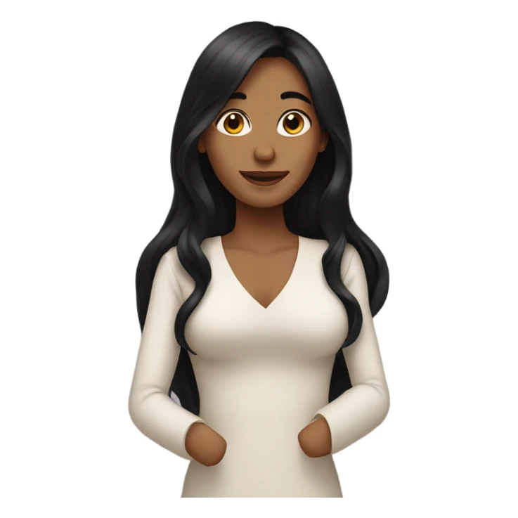 married woman with black hair  sticker