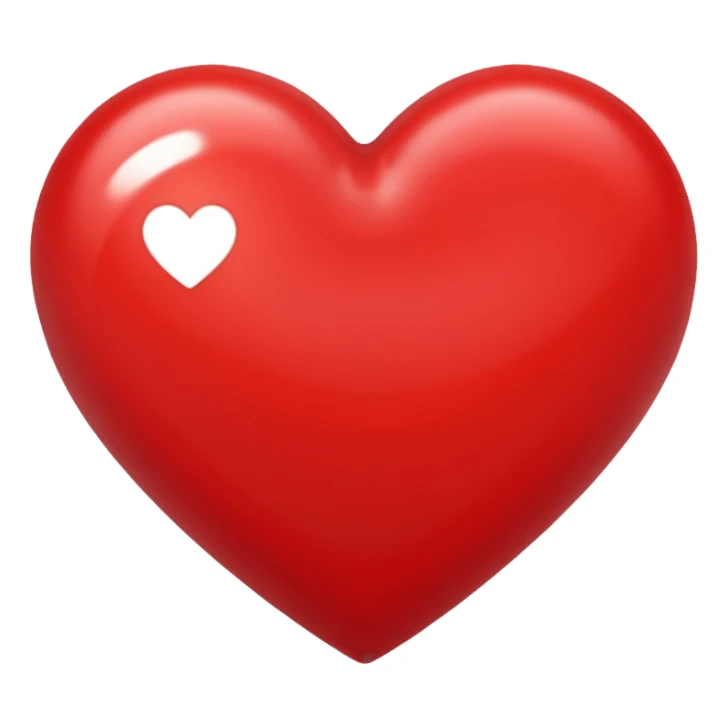 Create a heart (love) reaction emoji for a new social media app sticker