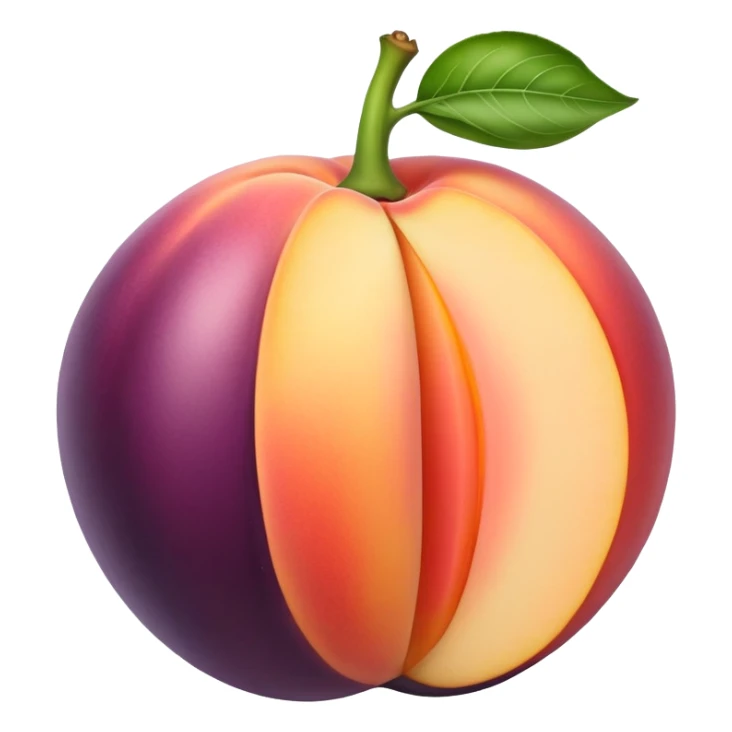 Peach with eggplant in the middle sticker
