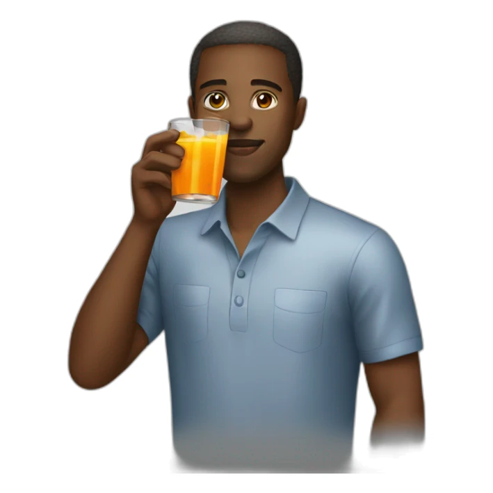 african-who-drinks-orange-juice sticker