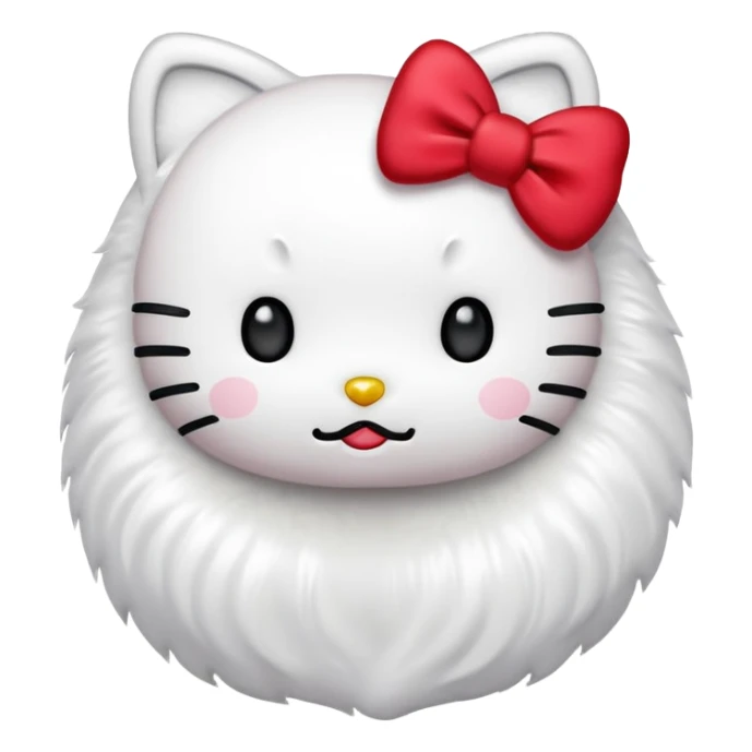Fait un emoji comme hello kitty à la perfection en dessin normal sans 3d juste la tête  sticker