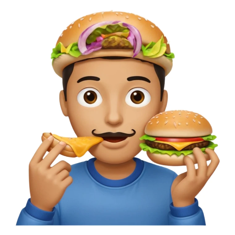persona comiendo hamburguesa sticker
