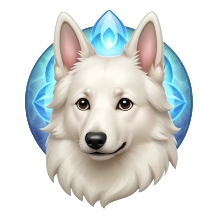White belgian Shepard feels Like a fairy sticker