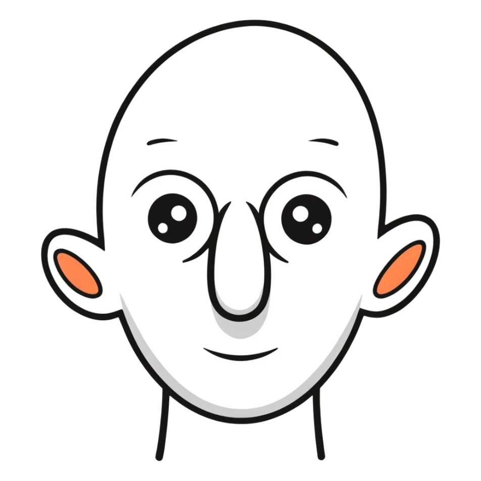 Person with 3 eyes and a big big nose  sticker