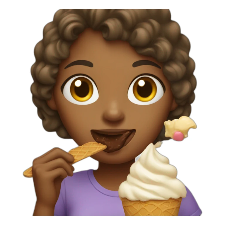 Women eating ice cream sticker