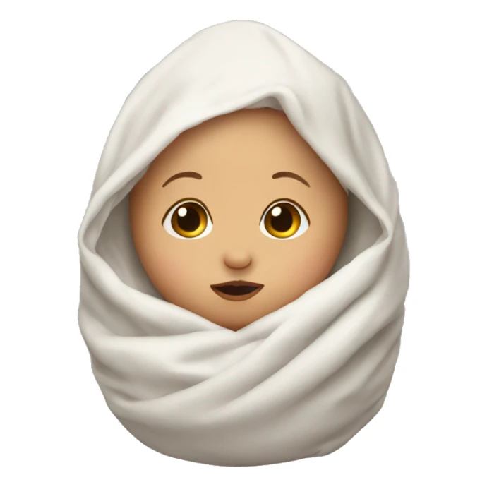 swaddled baby with kisses sticker