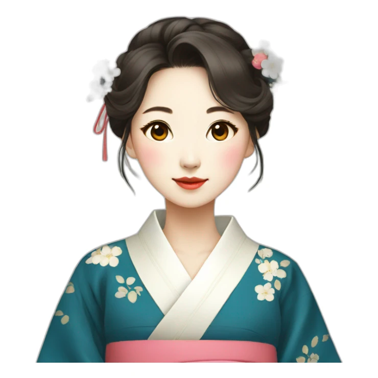 korean traditional dress , dress only sticker