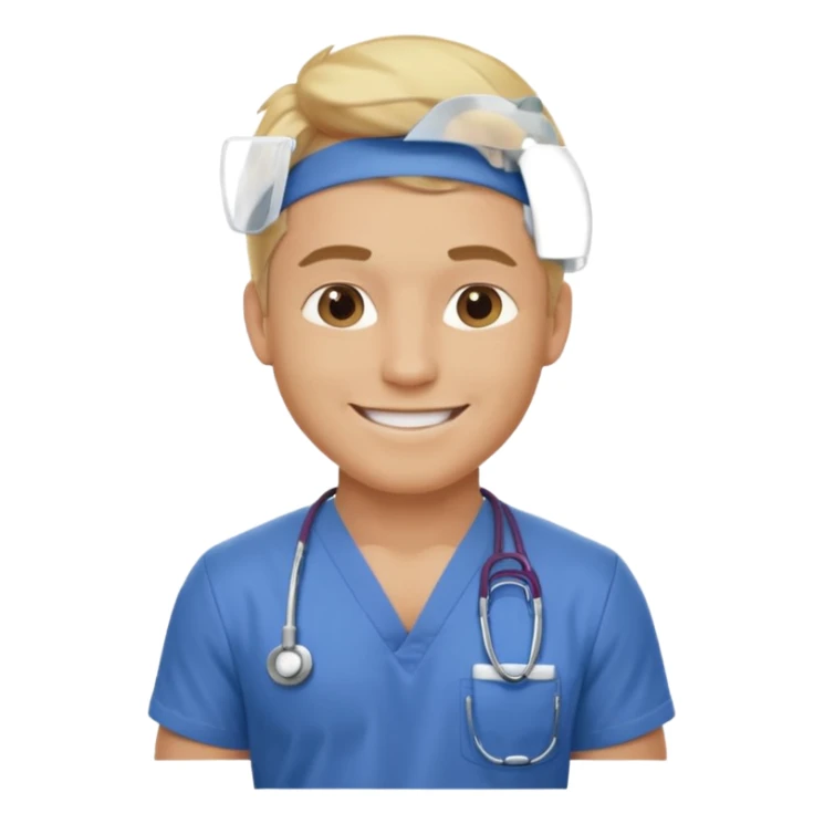 Shirtless Muscular blonde guy nurse sticker