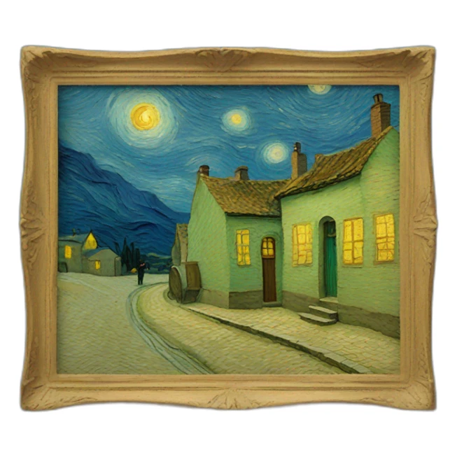 Van gogh painting sticker