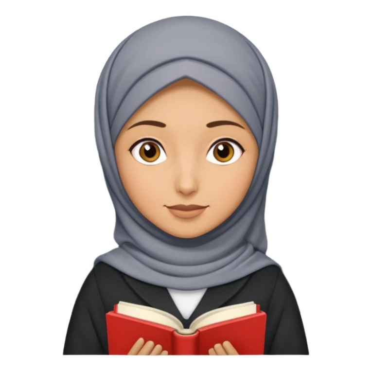 Teacher wearing hijab marking book in the staffroom sticker