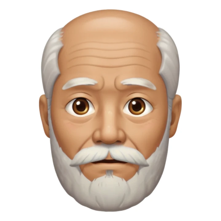 Old man japanese with salt and pepper beard sticker