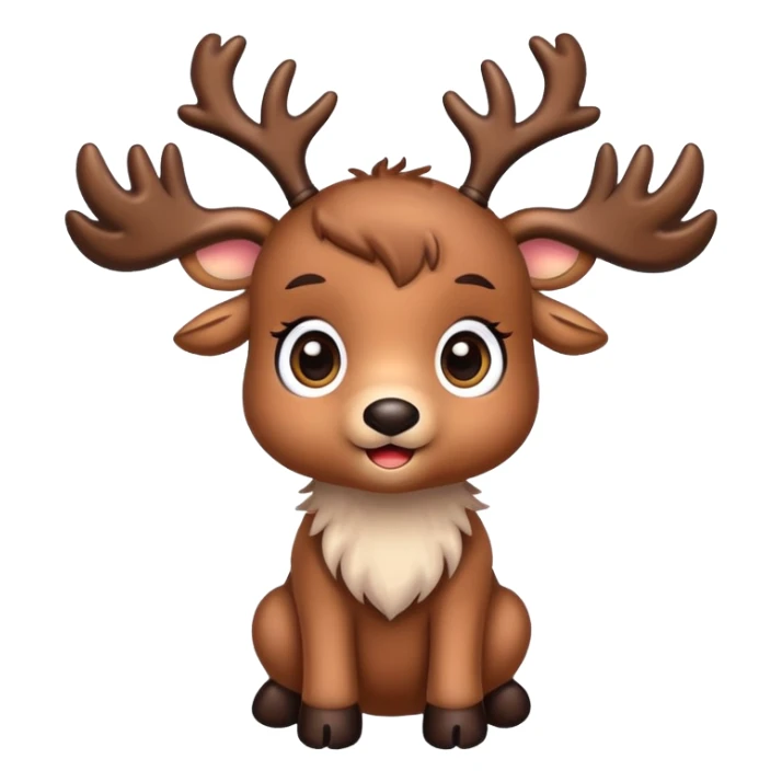 reindeer baby  cute, full body sticker