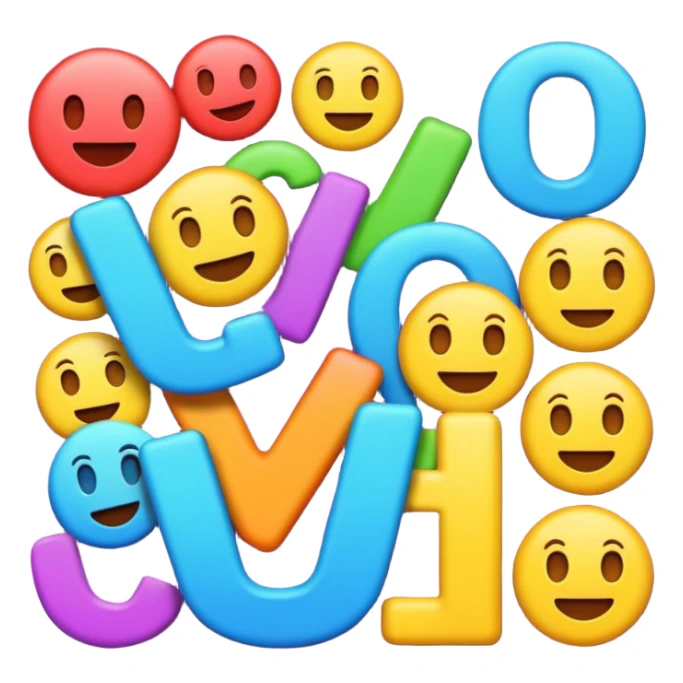 letters CGF as bold playful emoji, vibrant colors, suitable for Discord sticker