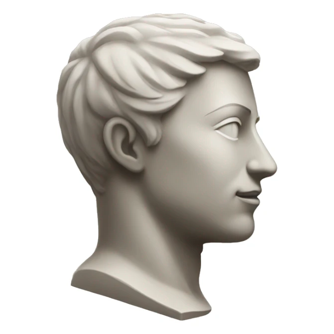 statue face side view sticker