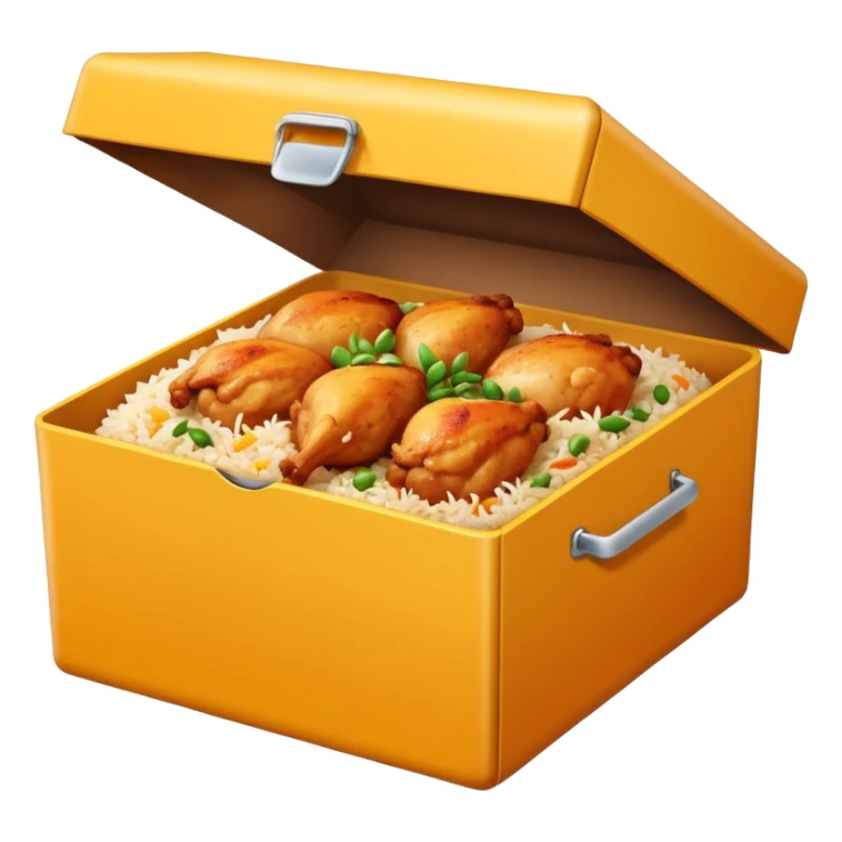 i want an emoji of biriyani in a delivery box sticker