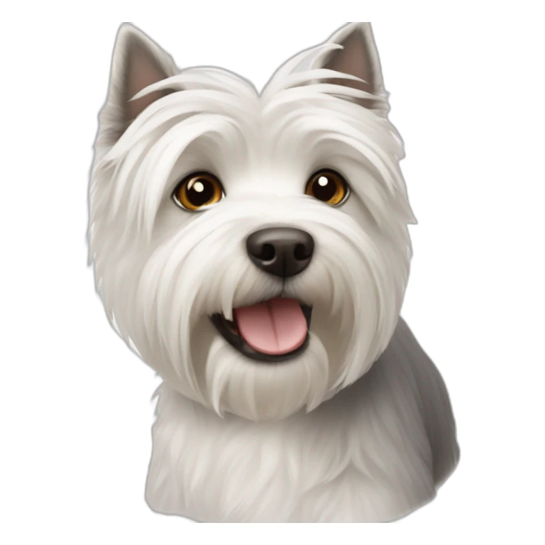 West Highland White Terrier and brown gray boomer dog sticker