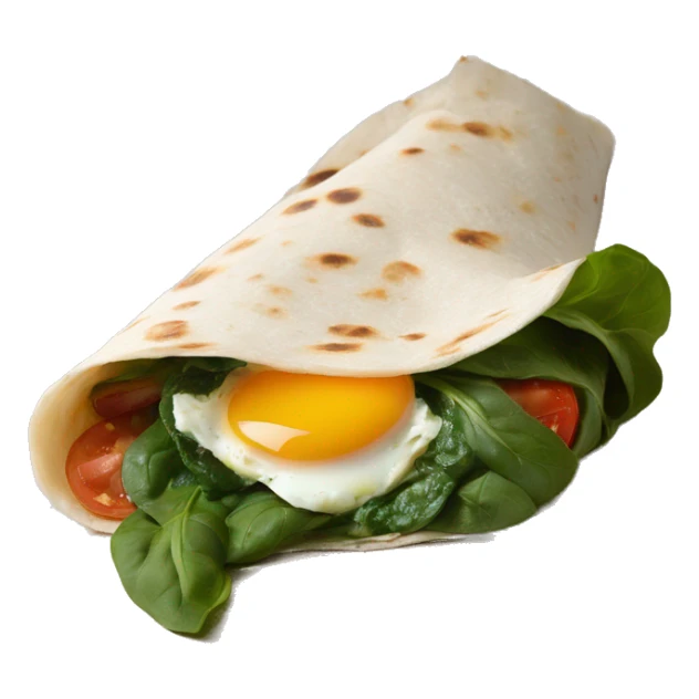 spinach feta egg white tomato wrap sticker