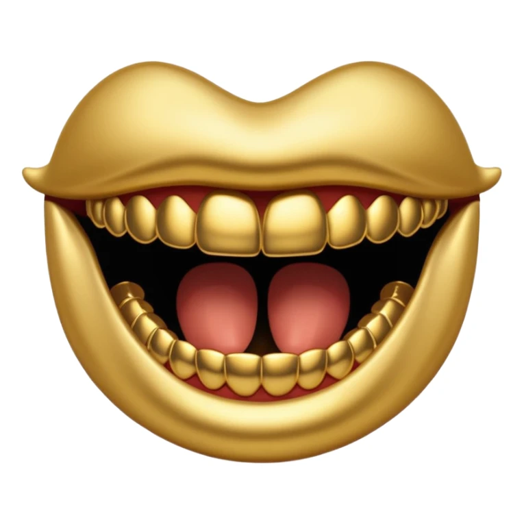 A black mouth with grillz sticker