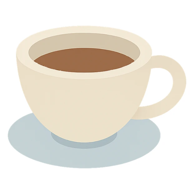 colored icon of a coffee cup sticker
