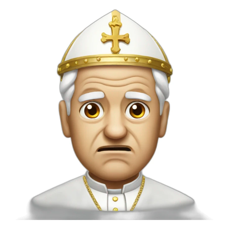 angry pope sticker