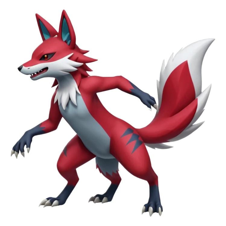 Zoroark-Zangoose-Zeraora-Fakémon-hybrid-creature (full body)  sticker