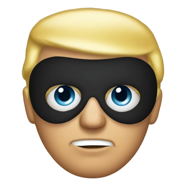 trump with an eye mask on sticker