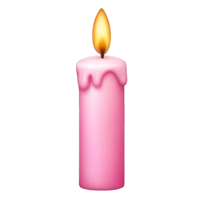 light pink candle sticker