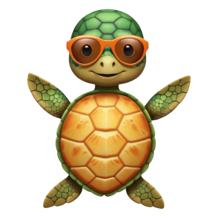 Wild SeaTurtle wearing  swimsuit and sun glasses sticker