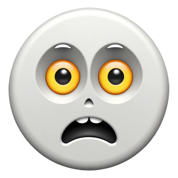 buffering symbol with a shocked face with spiral eyes sticker