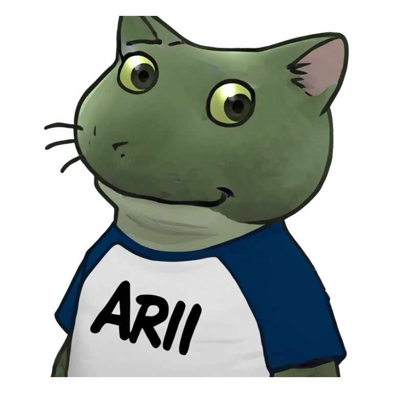 Cat with a shirt that says ari is the best  sticker
