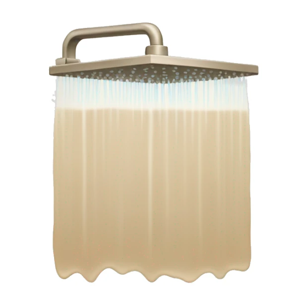 beige shower sticker