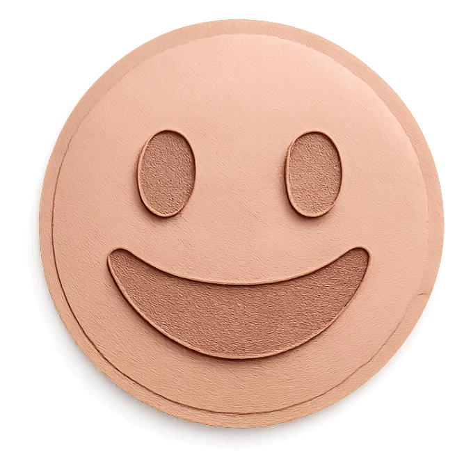 rose gold emoji, paper craft style, layered look sticker