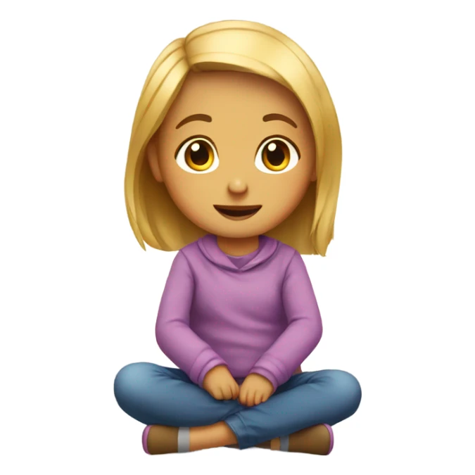  little girl sitting sticker