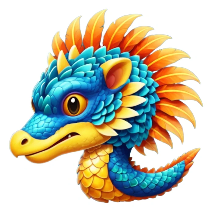  exotic tropical cyber-Litten-Linoone-Noibat-Fakémon-Pokémon-Vernid-creature sticker