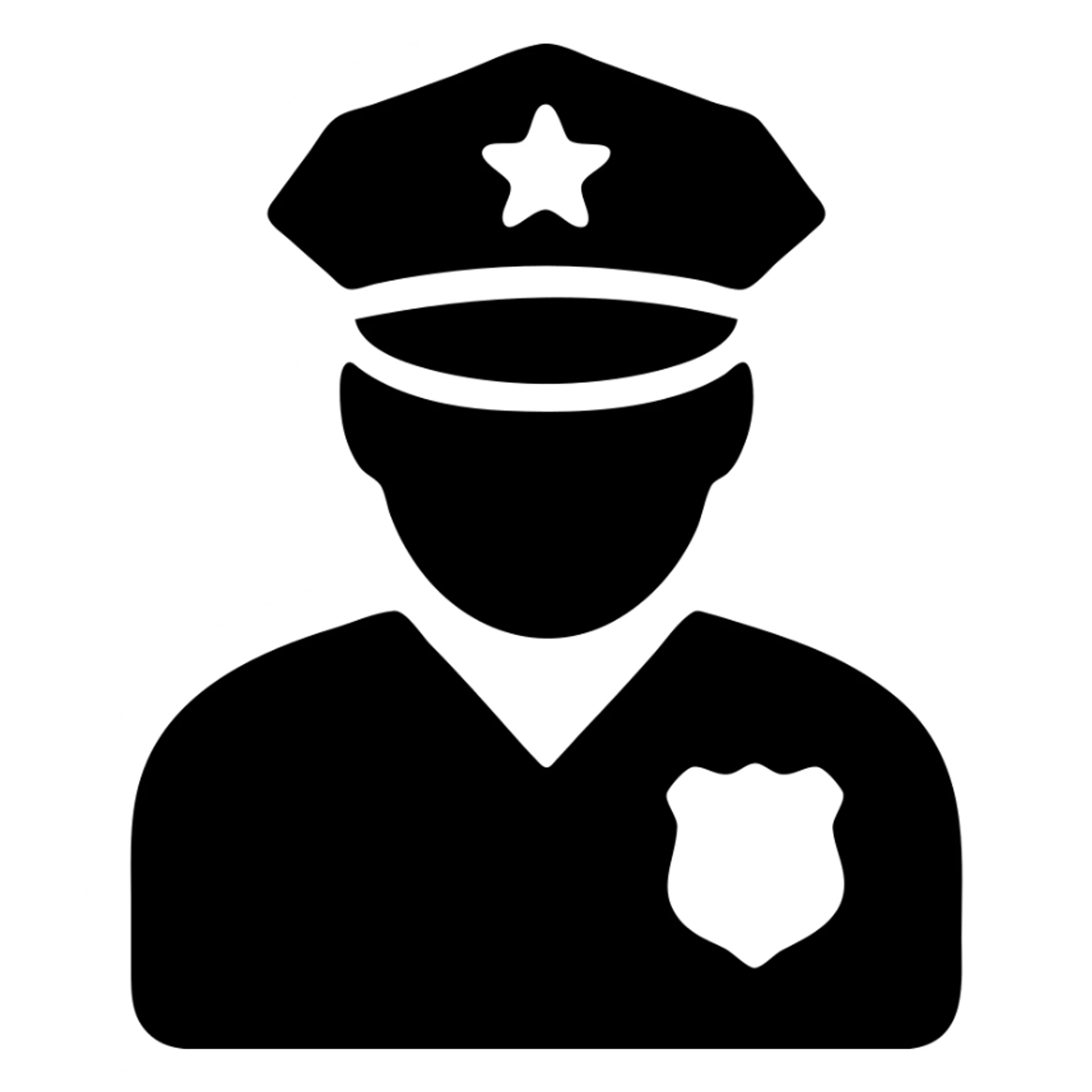 Police officer hero with badge sticker