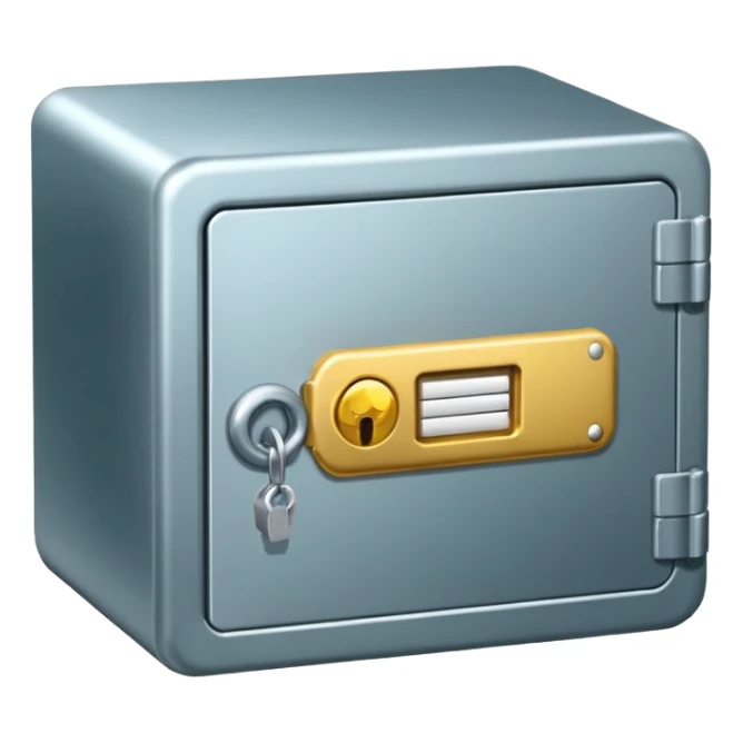 safe deposit box in a bank sticker