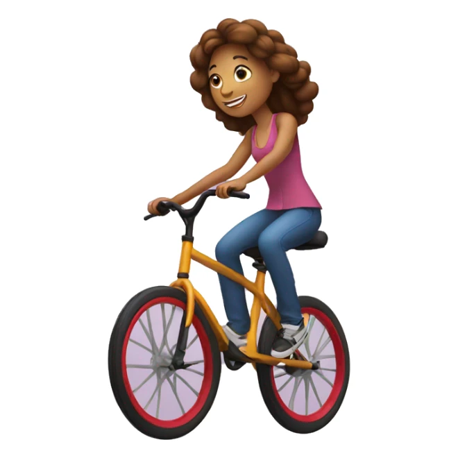 a women on a unicycle sticker