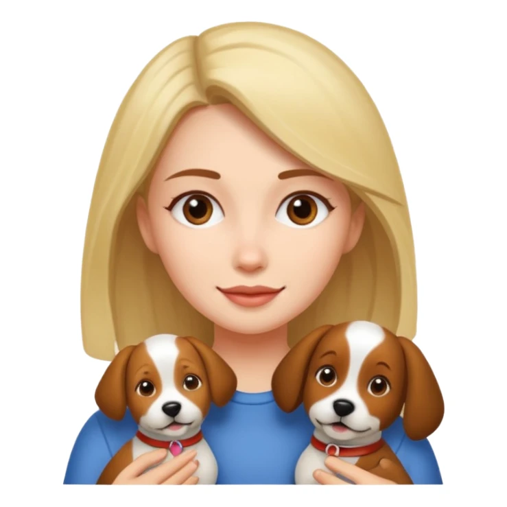 woman with dog sticker