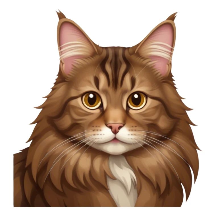 my brown tabby maine coon cat sticker