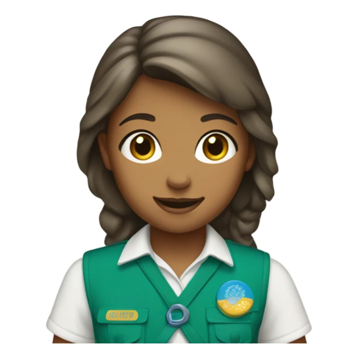 Girl Scout Daisy in blue vest sticker